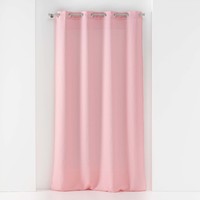 Dom Firanki Douceur d intérieur PANNEAU A OEILLETS 140 x 240 CM VOILE TISSE SOANE ROSE Różowy