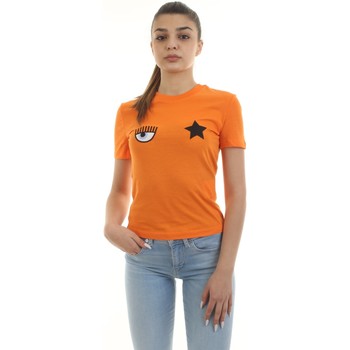 tekstylia Damskie T-shirty z krótkim rękawem Chiara Ferragni 72CBHT17-CJT00 Pomarańczowy