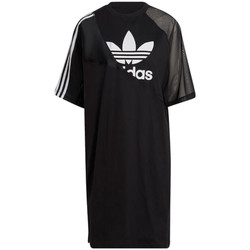 tekstylia Damskie T-shirty z krótkim rękawem adidas Originals adidas Adicolor Split Trefoil Tee Dress Czarny