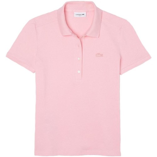 tekstylia Damskie T-shirty z krótkim rękawem Lacoste  Różowy