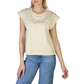 tekstylia Damskie T-shirty z krótkim rękawem Pepe jeans - clarisse_pl505168 Biały