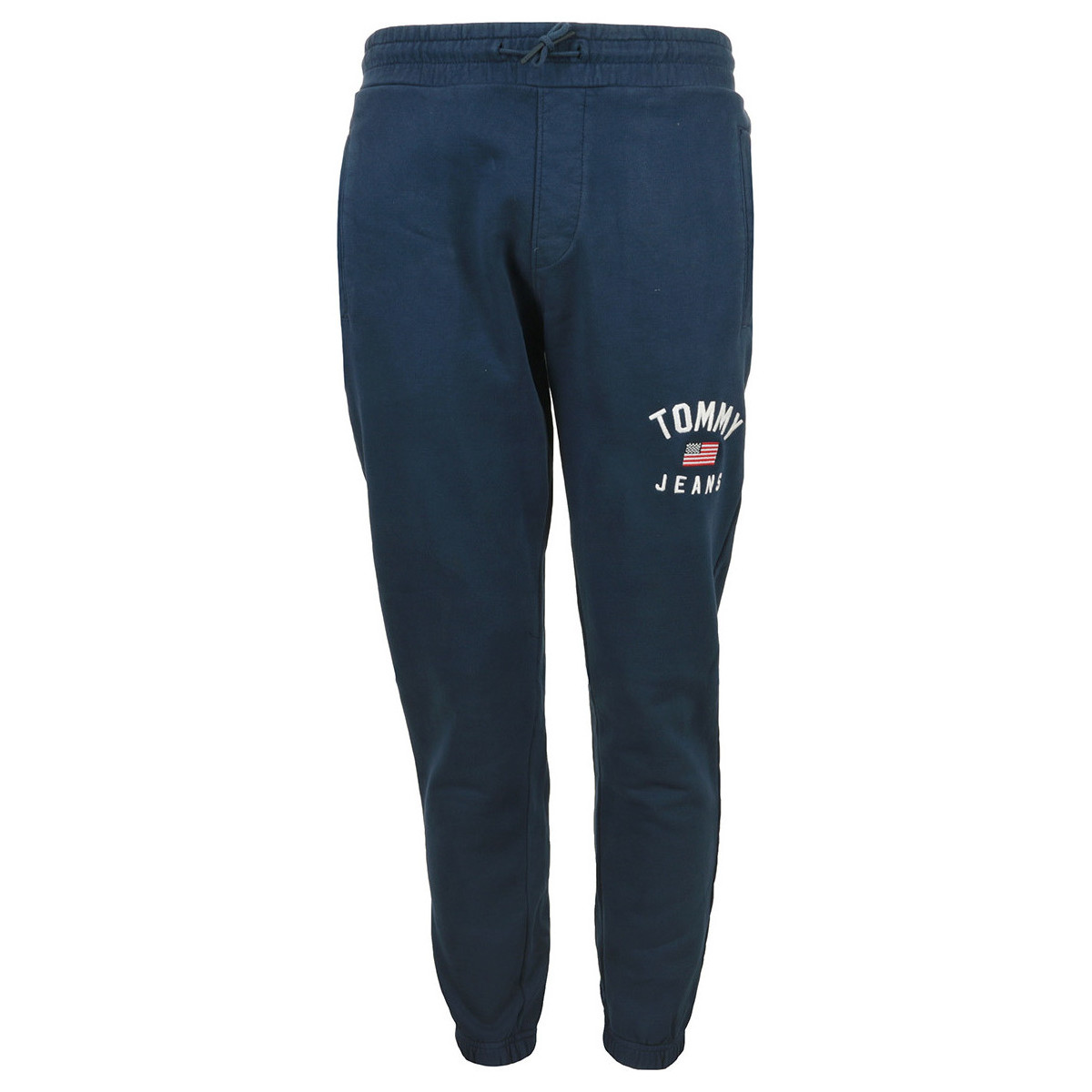 tekstylia Męskie Spodnie Tommy Hilfiger Washed Logo Sweatpant Niebieski