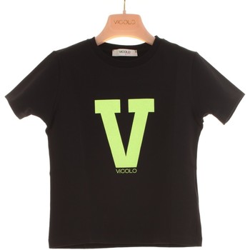 tekstylia Dziewczynka T-shirty z krótkim rękawem Vicolo Girl 3146M0615 Czarny