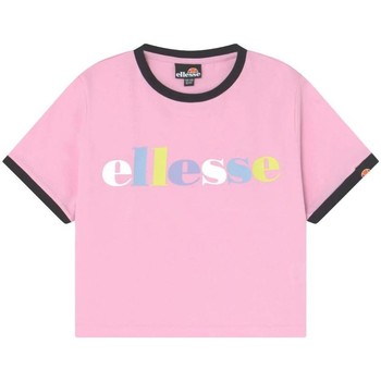 tekstylia Dziewczynka T-shirty z krótkim rękawem Ellesse  Różowy