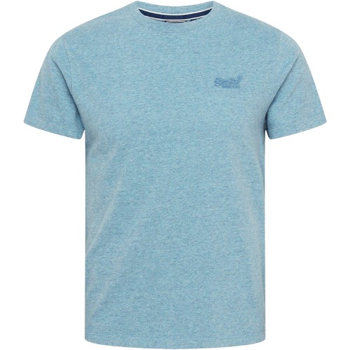 tekstylia Męskie T-shirty z krótkim rękawem Superdry 188876 Niebieski