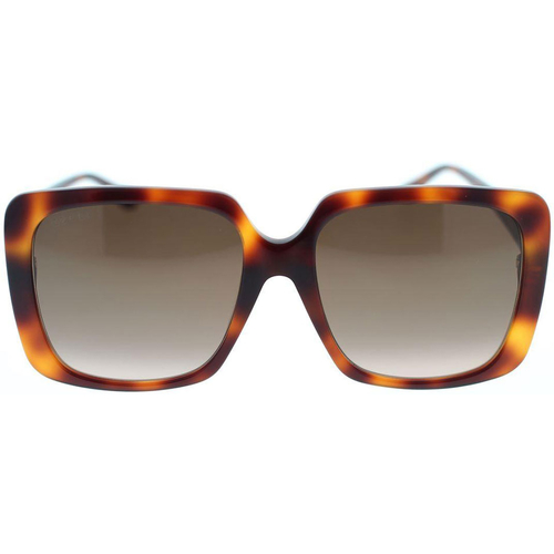 Zegarki & Biżuteria  Damskie okulary przeciwsłoneczne Gucci Occhiali da Sole  GG0728SA 002 Brązowy