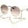 Zegarki & Biżuteria  Damskie okulary przeciwsłoneczne Gucci Occhiali da Sole  con Catena GG1090SA 002 Złoty