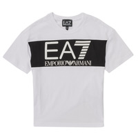 tekstylia Chłopiec T-shirty z krótkim rękawem Emporio Armani EA7 6LBT58-BJ02Z-1100 Biały