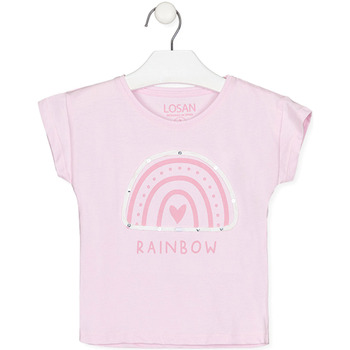 tekstylia Dziecko T-shirty i Koszulki polo Losan 216-1201AL Różowy