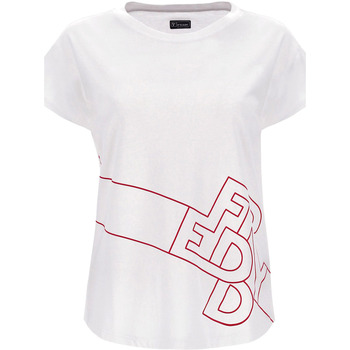 tekstylia Damskie T-shirty z krótkim rękawem Freddy S2WFTT2 Biały