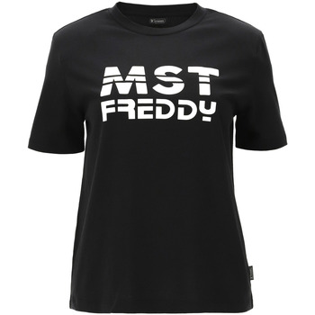 tekstylia Damskie T-shirty z krótkim rękawem Freddy S2WMAT1 Czarny