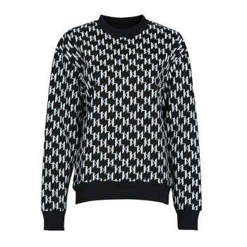 tekstylia Damskie Bluzy Karl Lagerfeld UNISEX ALL-OVER MONOGRAM SWEAT Czarny / Biały