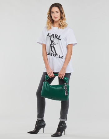 Karl Lagerfeld KARL ARCHIVE OVERSIZED T-SHIRT Biały