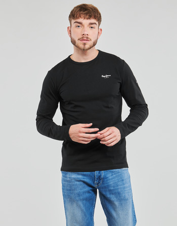 tekstylia Męskie T-shirty z długim rękawem Pepe jeans ORIGINAL BASIC 2 LONG Czarny