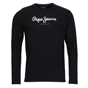 tekstylia Męskie T-shirty z długim rękawem Pepe jeans EGGO LONG Czarny