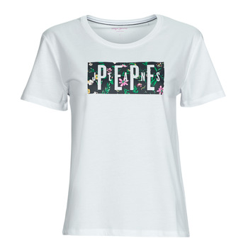 tekstylia Damskie T-shirty z krótkim rękawem Pepe jeans PATSY Biały