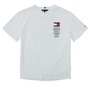tekstylia Chłopiec T-shirty z krótkim rękawem Tommy Hilfiger KB0KB07599-YBR Biały