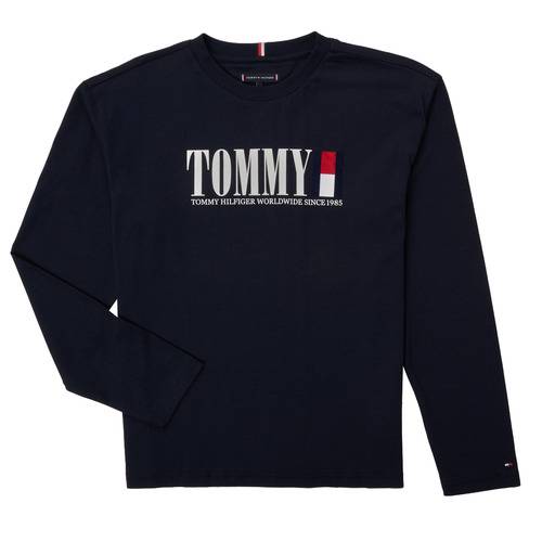 tekstylia Chłopiec T-shirty z długim rękawem Tommy Hilfiger KB0KB07887-DW5 Marine
