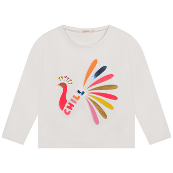 tekstylia Dziewczynka T-shirty z długim rękawem Billieblush U15A38-121 Biały