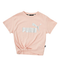 tekstylia Dziewczynka T-shirty z krótkim rękawem Puma ESS KNOTTED TEE Różowy