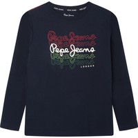 tekstylia Chłopiec T-shirty z długim rękawem Pepe jeans RAMONE LS Marine