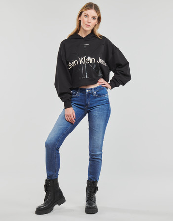 tekstylia Damskie Jeansy skinny Calvin Klein Jeans MID RISE SKINNY Niebieski / Medium