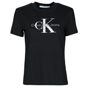 tekstylia Damskie T-shirty z krótkim rękawem Calvin Klein Jeans CORE MONOGRAM REGULAR TEE Czarny