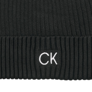 Calvin Klein Jeans CLASSIC COTTON RIB BEANIE Czarny