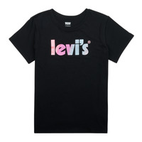 tekstylia Dziewczynka T-shirty z krótkim rękawem Levi's SS POSTER LOGO TEE Czarny