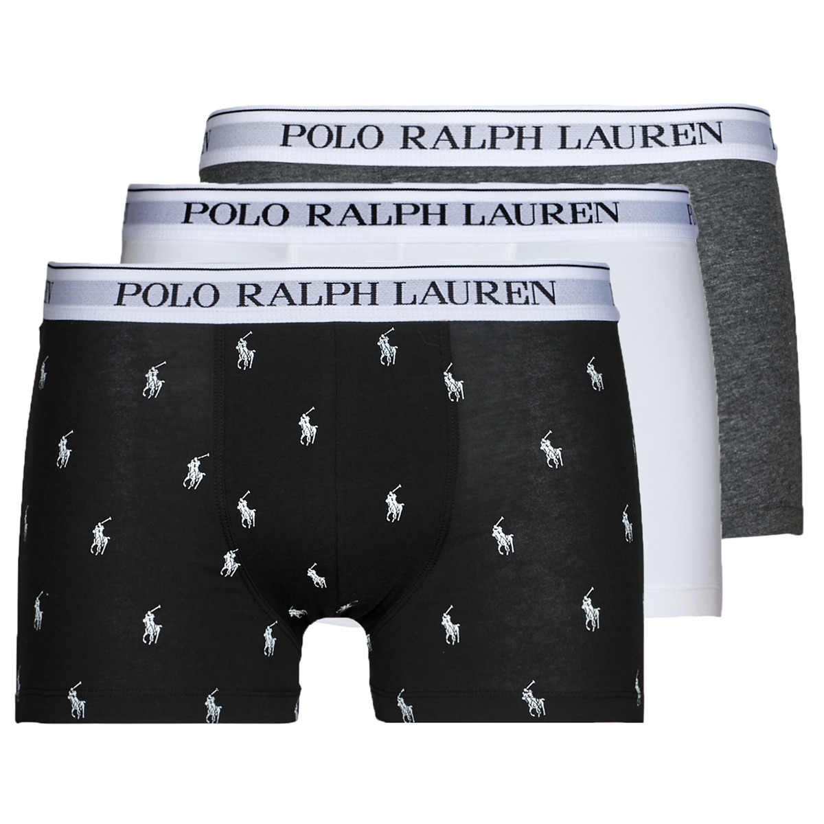Bielizna Męskie Bokserki Polo Ralph Lauren CLASSIC TRUNK X3 Czarny / Szary / Biały