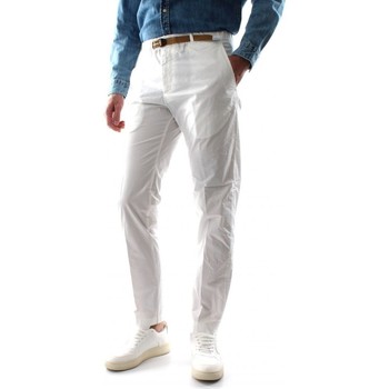 tekstylia Męskie Spodnie z pięcioma kieszeniami White Sand 22SU66 17-01 Biały
