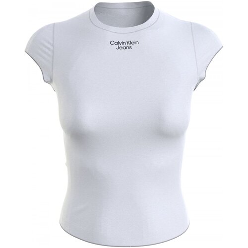 tekstylia Męskie T-shirty z krótkim rękawem Calvin Klein Jeans J20J218707 Biały
