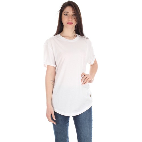 tekstylia Damskie T-shirty z krótkim rękawem G-Star Raw D16902-4107 Biały