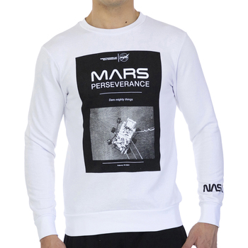 tekstylia Męskie Bluzy Nasa MARS03S-WHITE Biały