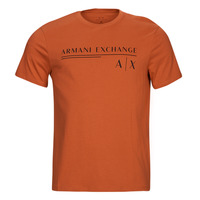tekstylia Męskie T-shirty z krótkim rękawem Armani Exchange 6LZTCE-ZJ6NZ Pomarańczowy