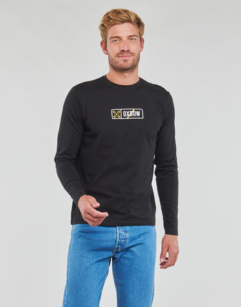 tekstylia Męskie T-shirty z długim rękawem Oxbow O2TAJUT Czarny