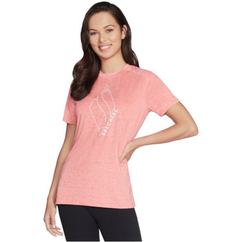 tekstylia Damskie T-shirty z krótkim rękawem Skechers Diamond Blissful Tee Różowy