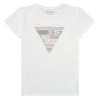 tekstylia Dziewczynka T-shirty z krótkim rękawem Guess J2YI08-K6YW1-G011 Biały
