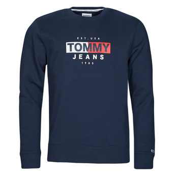 tekstylia Męskie Bluzy Tommy Jeans TJM ENTRY FLAG CREW Marine