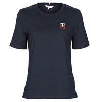 tekstylia Damskie T-shirty z krótkim rękawem Tommy Hilfiger REG MONOGRAM EMB C-NK SS Marine