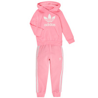 tekstylia Dziewczynka Zestawy dresowe adidas Originals HOODIE SET Różowy