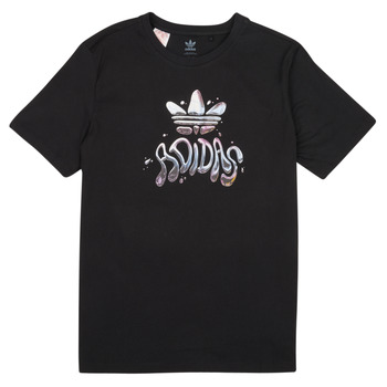 tekstylia Dziewczynka T-shirty z krótkim rękawem adidas Originals HL9428 Czarny