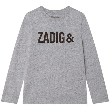 tekstylia Chłopiec T-shirty z długim rękawem Zadig & Voltaire X25334-A35 Szary