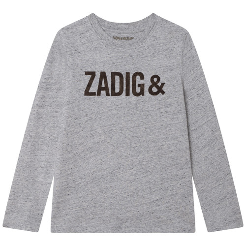 tekstylia Chłopiec T-shirty z długim rękawem Zadig & Voltaire X25334-A35 Szary