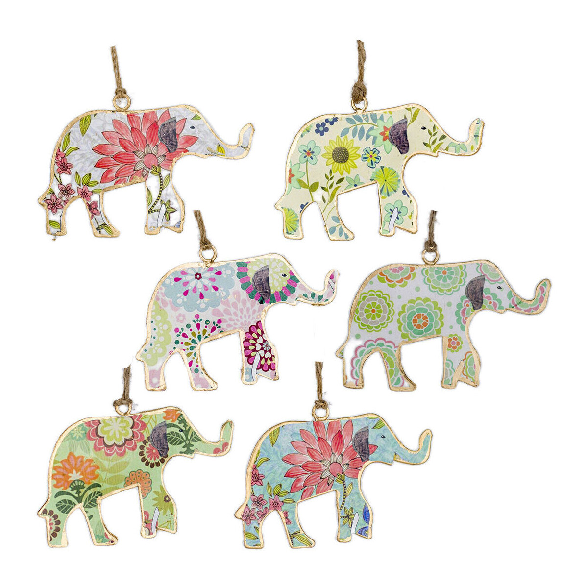 Zegarki & Biżuteria  Wisiorki Signes Grimalt Elephant 6 Jednostek Wielokolorowy