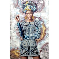 Dom Obrazy Signes Grimalt Afrykański Obraz Niebieski