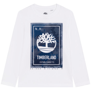 tekstylia Chłopiec T-shirty z długim rękawem Timberland T25T39-10B Biały
