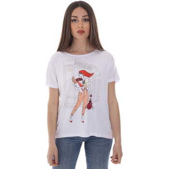tekstylia Damskie T-shirty i Koszulki polo Café Noir JT0047 Biały