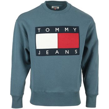 tekstylia Męskie Bluzy Tommy Hilfiger Tommy Flag Crew Niebieski