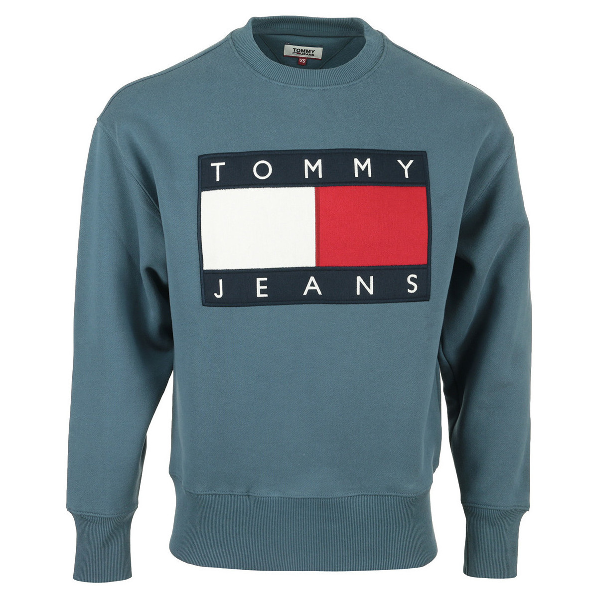 tekstylia Męskie Bluzy Tommy Hilfiger Tommy Flag Crew Niebieski